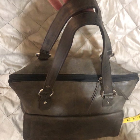 Leather gray purse - Picture 3 of 11